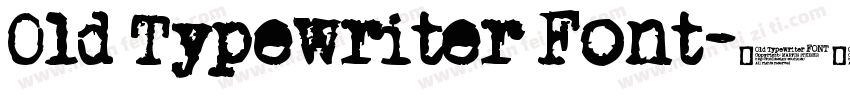 Old Typewriter Font字体转换